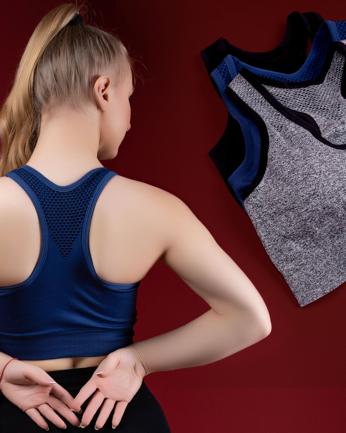 Racer back sports bra